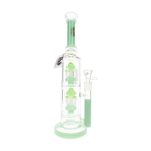 6B Glass Dual Mushroom Multi-Perc Bong – 14″ – Assorted Colors