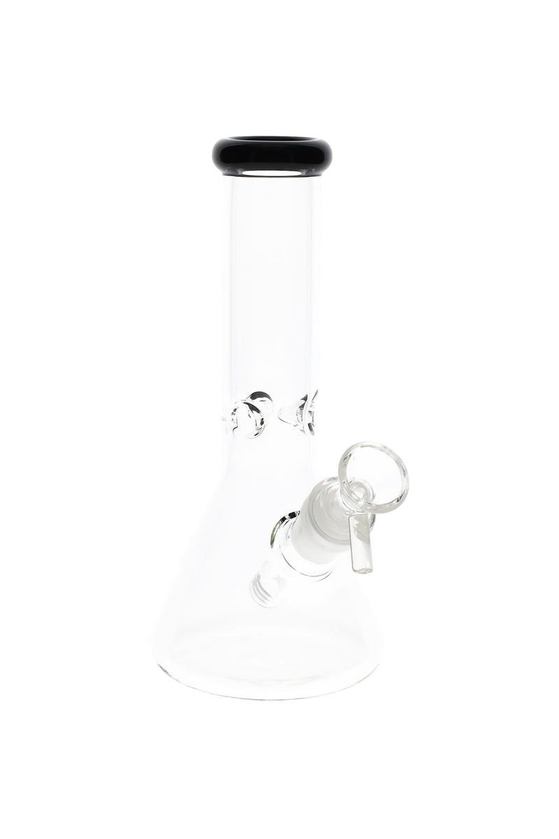 Colored Rim Glass Beaker Bong “Pastel Pour” – 8″