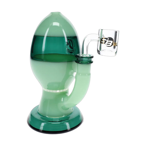 6B Glass egg shaped dab rig, 6.5 inch with honeycomb perc, assorted colors