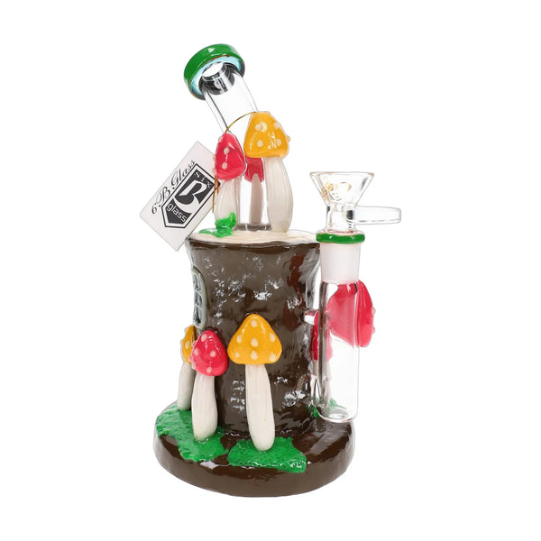 6B Glass Mushroom Water Pipe – 8″ – Assorted Colors
