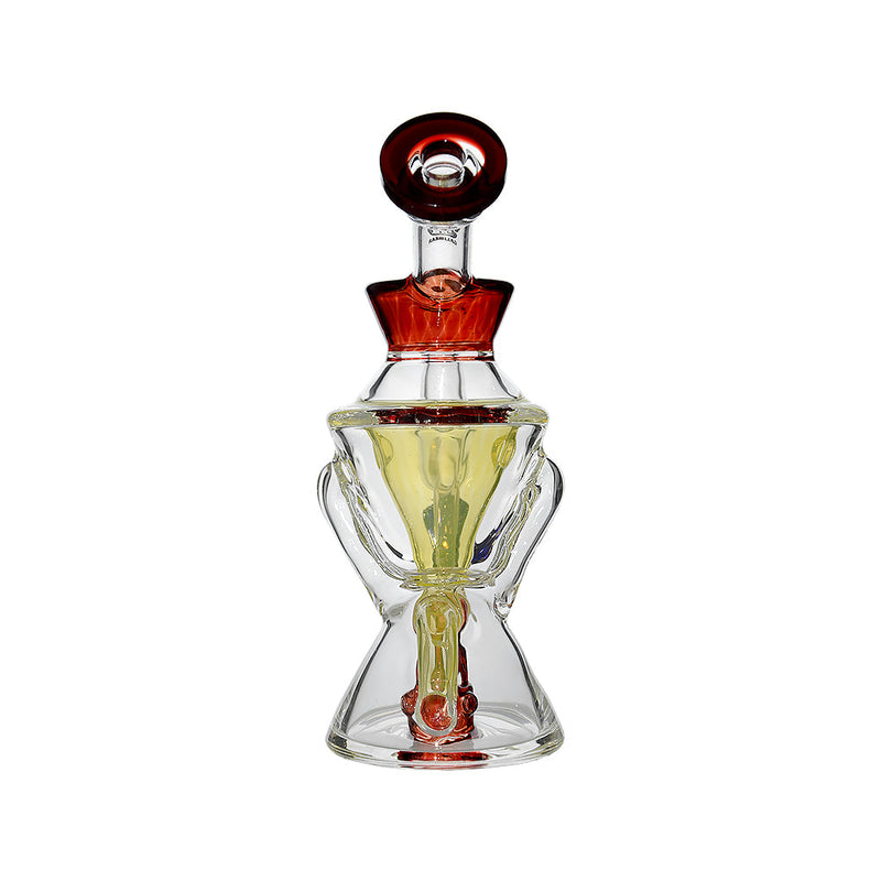 Calibear Hourglass Marble Adorned Recycler Dab Rig