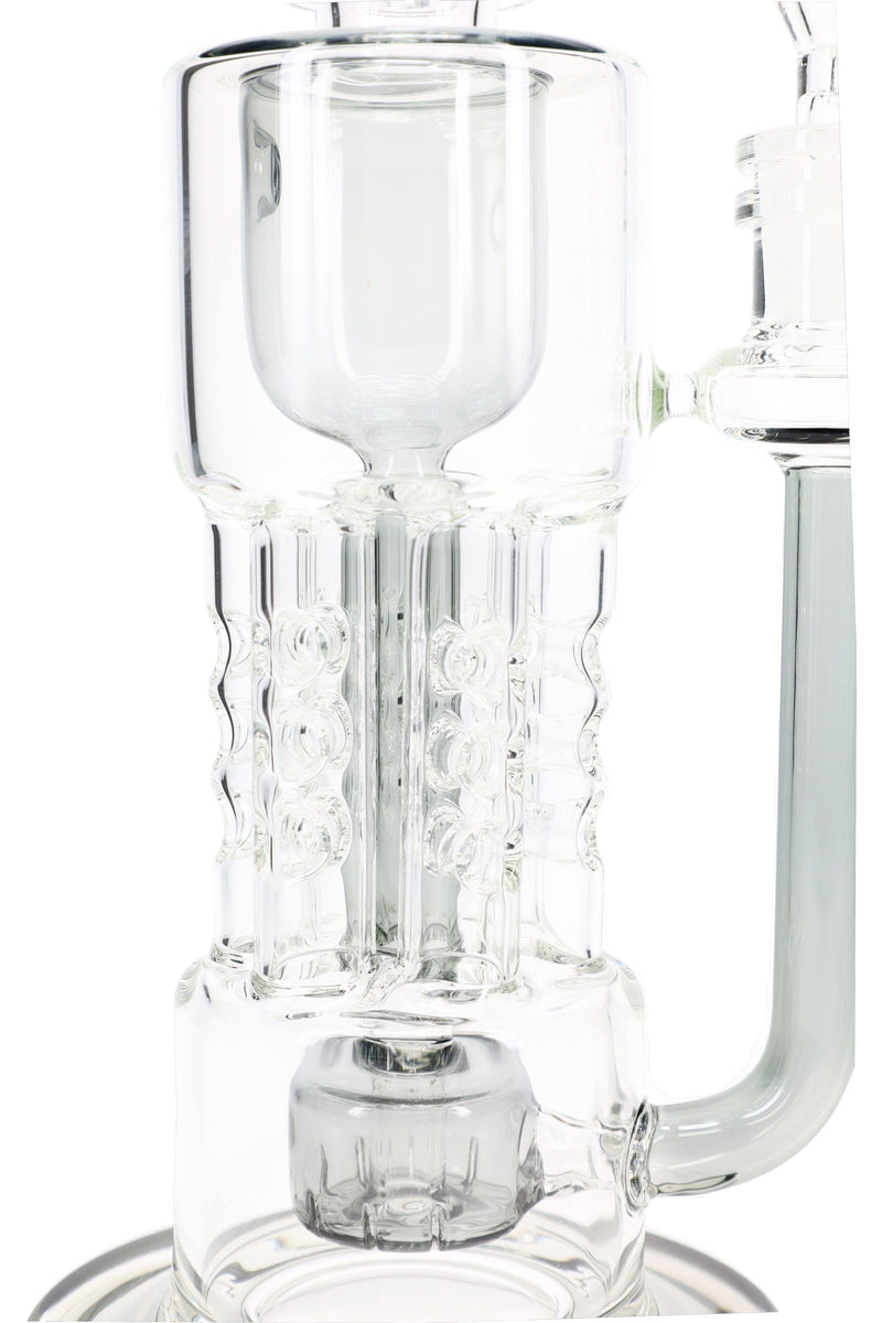 Glass HexaRecycler Bong “Six Shooter” – 11½″ – Assorted Colors