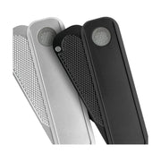 Black Mini Genius folded glass smoking pipe with matte finish, pocket-sized