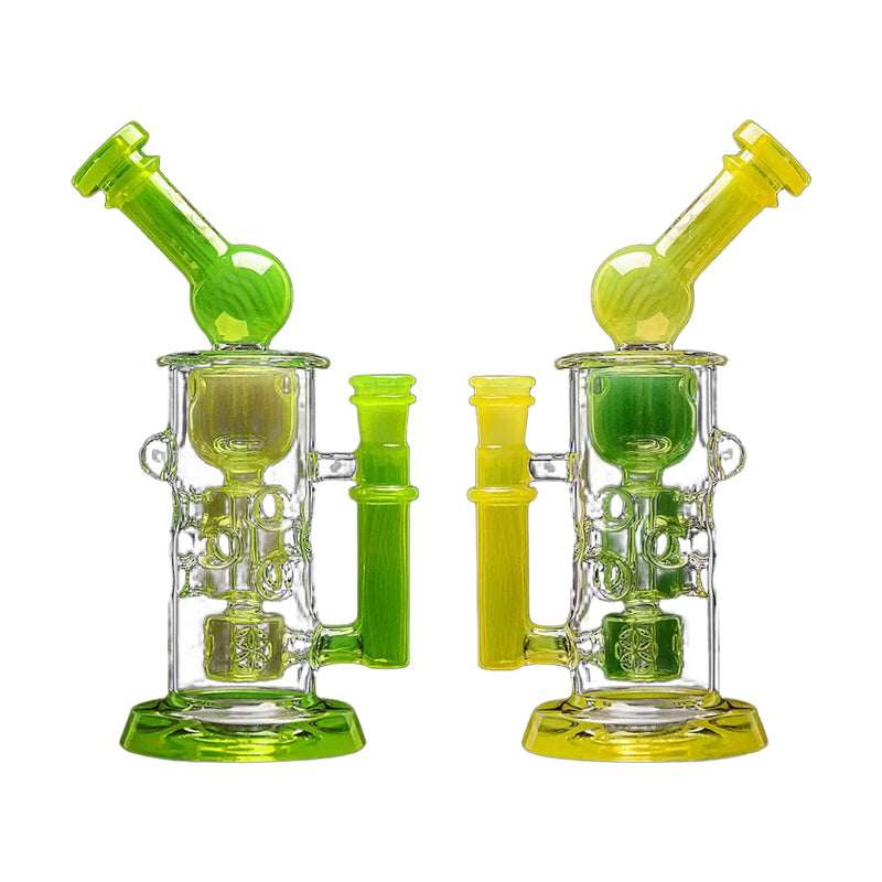 Calibear Kickback Fab Torus 8.5 inch dab rig with opal encasement, recycler