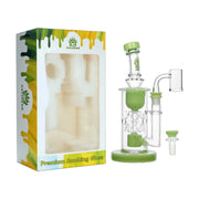 Calibear Straight Fab Torus glass dab rig with Seed of Life percolator