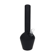 Chill rubberized steel bong, 13 inch matte black with ceramic lining, glass slide