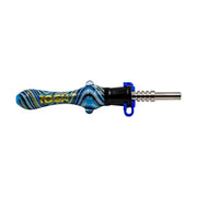 Chromatic Core 14 mm rock glass nectar collector with patterned body, titanium tip