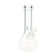 Clear 9 mm thick glass beaker bong, 10 inch with ice pinch and 14.5 mm bowl