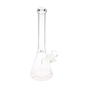 Clear glass beaker bong, 13.5 inch with 7 mm walls, ice catch, reinforced base