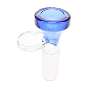 Colored glass 14.5 mm bong bowl with clear glass handle for easy grip