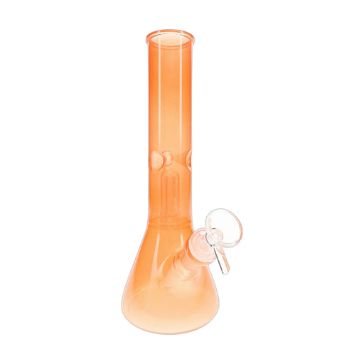 Colored glass beaker bong, 10 inch with dome perc and ice pinch, assorted colors