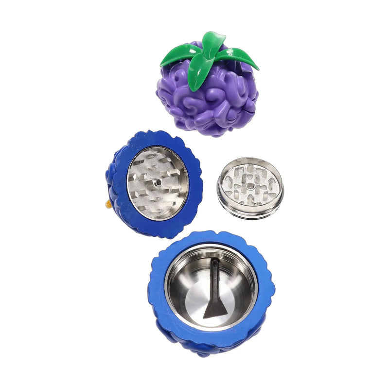 Devil Fruit metal herb grinder, 2.5 inch 3 part design with swirl texture