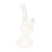 Frosted stemless glass beaker bong, 9.5 inch with pop-art designs, assorted prints