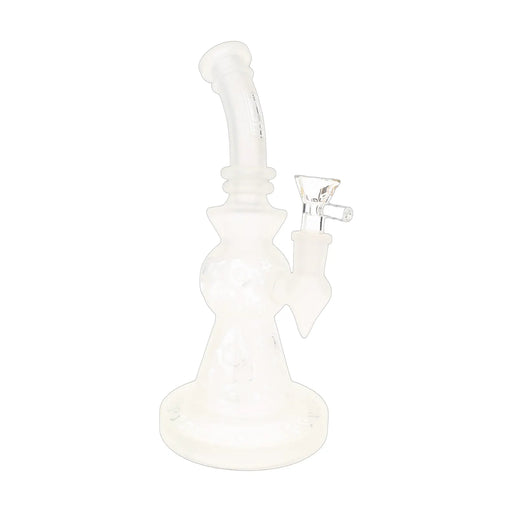 Frosted stemless glass beaker bong, 9.5 inch with pop-art designs, assorted prints