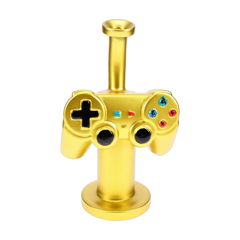 Game controller shaped novelty bong, 8.5 inch stemless with showerhead perc