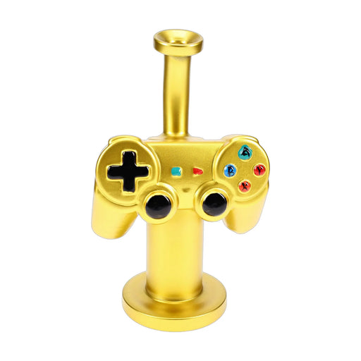 Game controller shaped novelty bong, 8.5 inch stemless with showerhead perc