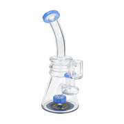 Glacial Gale 7 inch beaker dab rig with showerhead percolator, bent neck design