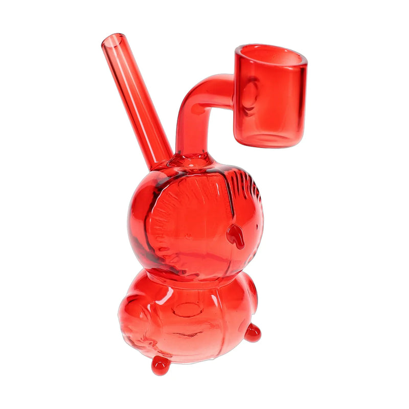 Owl shaped glass dab rig, 4.5 inch novelty concentrate piece, assorted colors