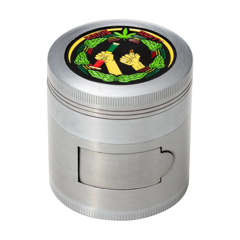 Gnash Social Party herb grinder with 54 diamond teeth, magnetic closure, kief catcher