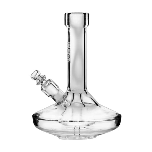 GRAV 8 inch wide base beaker bong with fission perc, 14 mm cup bowl