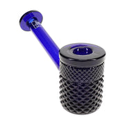 Jane West Twenties textured glass hand pipe, 8.25 inch with disc mouthpiece