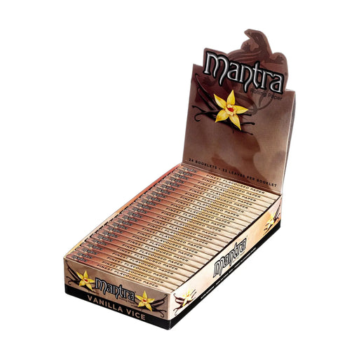 Mantra Vanilla Vice flavored rolling papers, 24 booklets, Spanish-made paper