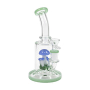 MushroomFlow 7 inch glass dab rig with mushroom-style showerhead percolator