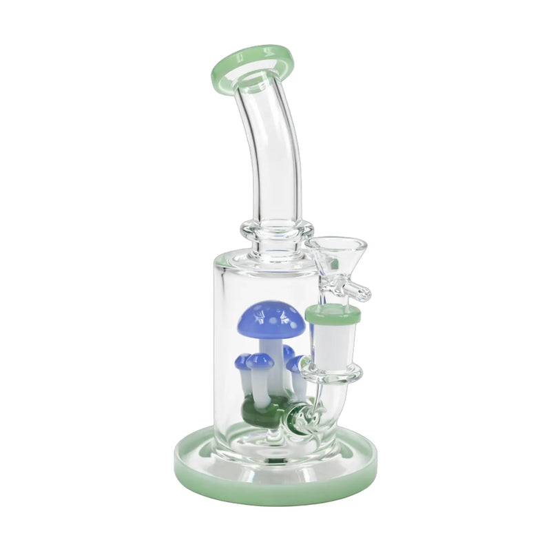 MushroomFlow 7 inch glass dab rig with mushroom-style showerhead percolator