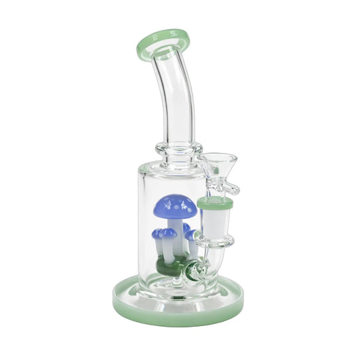 MushroomFlow 7 inch glass dab rig with mushroom-style showerhead percolator