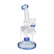 PureFlow 8 inch diffused perc bong with borosilicate glass and curved neck