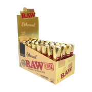 RAW Ethereal pre-rolled cones, ultra thin paper, 1.25 inch size, 6 pack