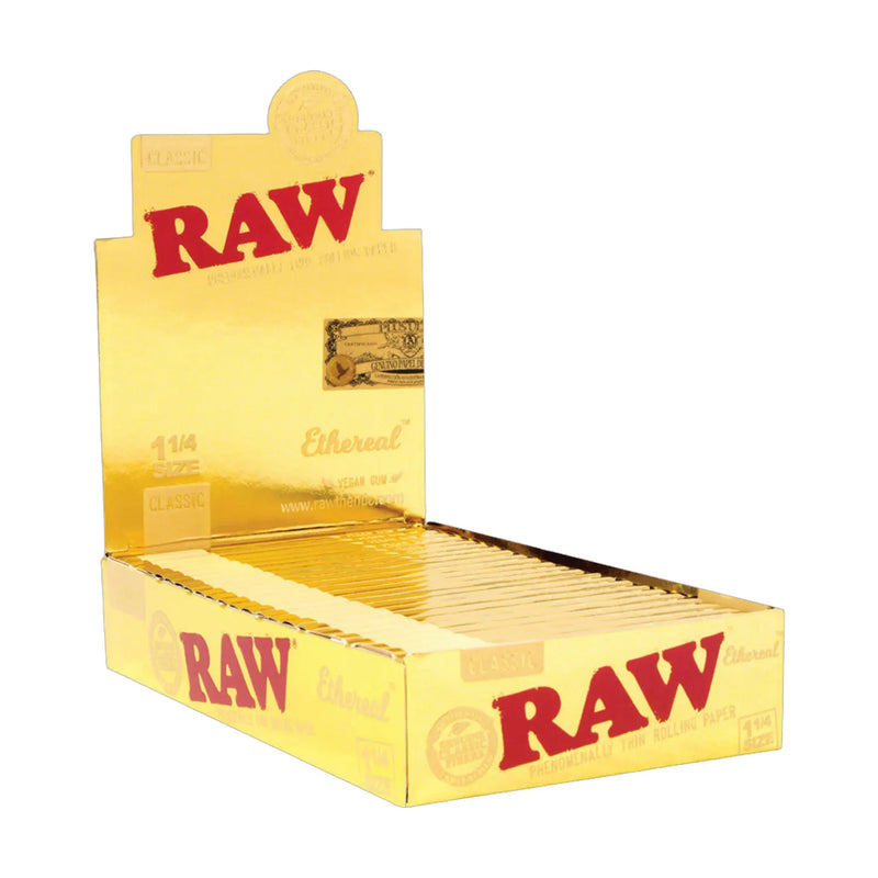 RAW Ethereal ultra thin rolling papers, king size slim, 50 booklets per box