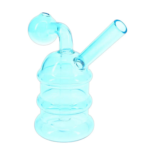 Ridged glass oil burner rig, 4.5 inch concentrate piece in assorted colors