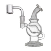 Stokes Typhoon 5 inch round glass dab rig with 10 mm quartz banger