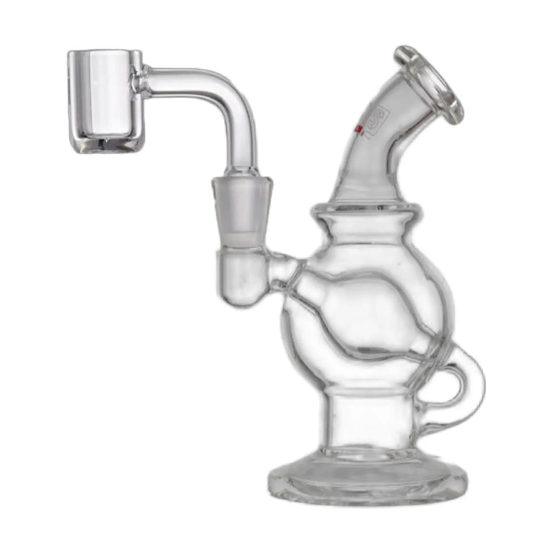 Stokes Typhoon 5 inch round glass dab rig with 10 mm quartz banger