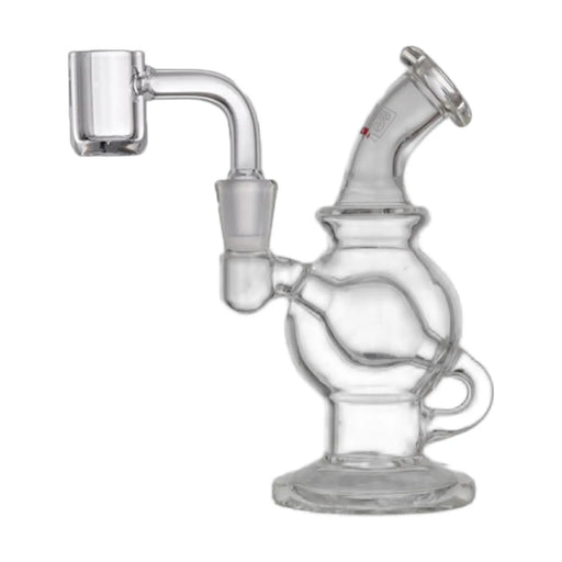 Stokes Typhoon 5 inch round glass dab rig with 10 mm quartz banger
