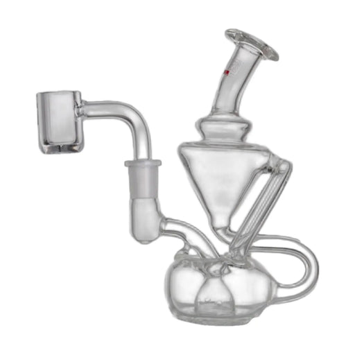 Stokes Vortex 5 inch glass dab rig with 10 mm quartz banger and recycler