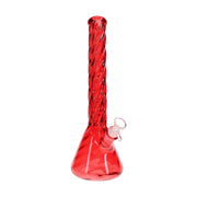 Twisted neck glass beaker bong, 14.5 inch with ice pinch and 14.5 mm bowl
