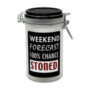 Weekend Forecast airtight glass herb storage jar with clamp lid, 15-gram capacity