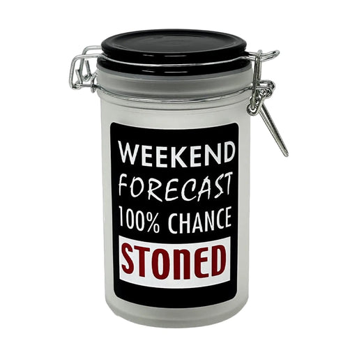 Weekend Forecast airtight glass herb storage jar with clamp lid, 15-gram capacity
